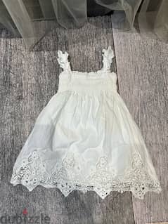 white dress like new size 6years