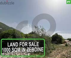 1000 sqm Land for Sale in Zebdine/زبدين REF#PT106973