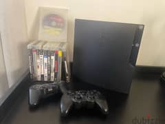 ps3 w 2 joysticks and 11 games