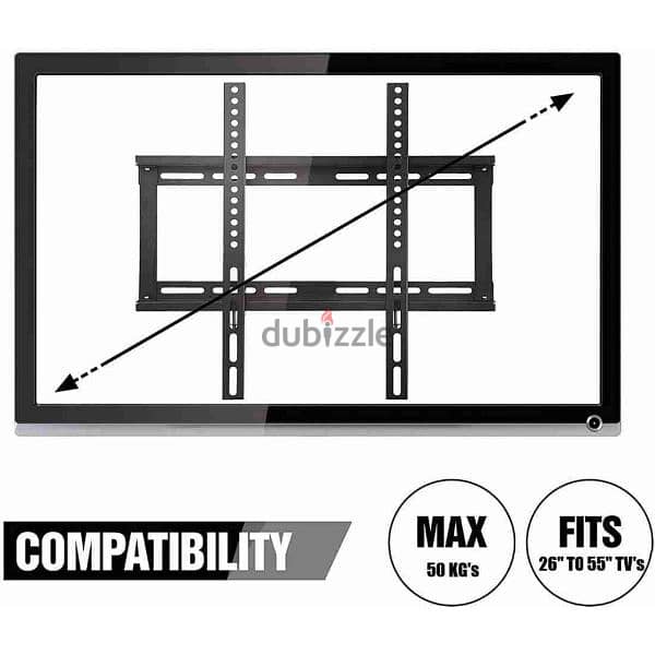 Fixed TV Stand Wall Mount Bracket Fit Most 26"-63" Inches 1