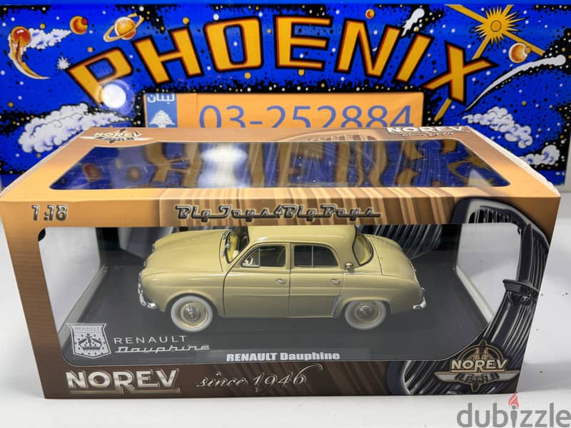 1/18 diecast Renault Dauphine Out of Print Color by Norev 7