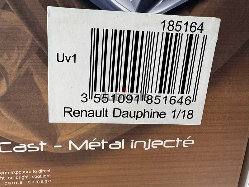 1/18 diecast Renault Dauphine Out of Print Color by Norev 14