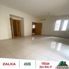 450$ Cash/Month!! Apartment For Rent In Zalka!!