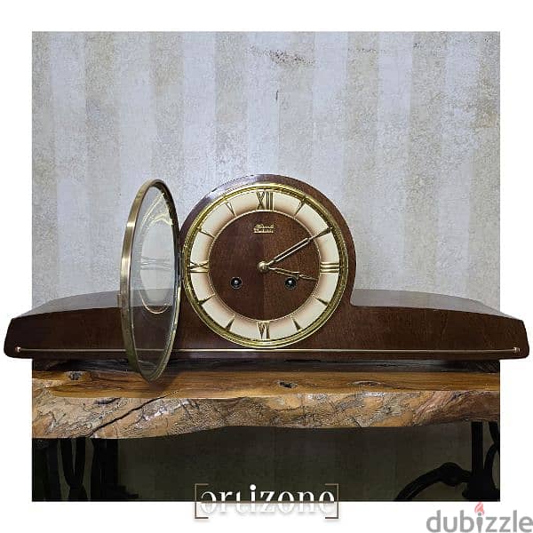 Vintage Hermle table clock ساعة انتيكا 0