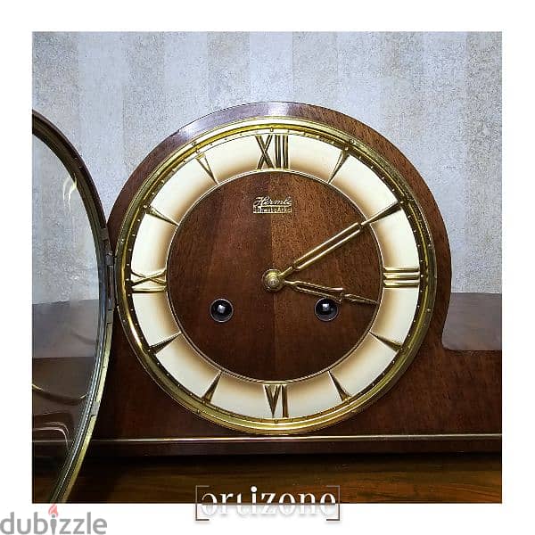 Vintage Hermle table clock ساعة انتيكا 3