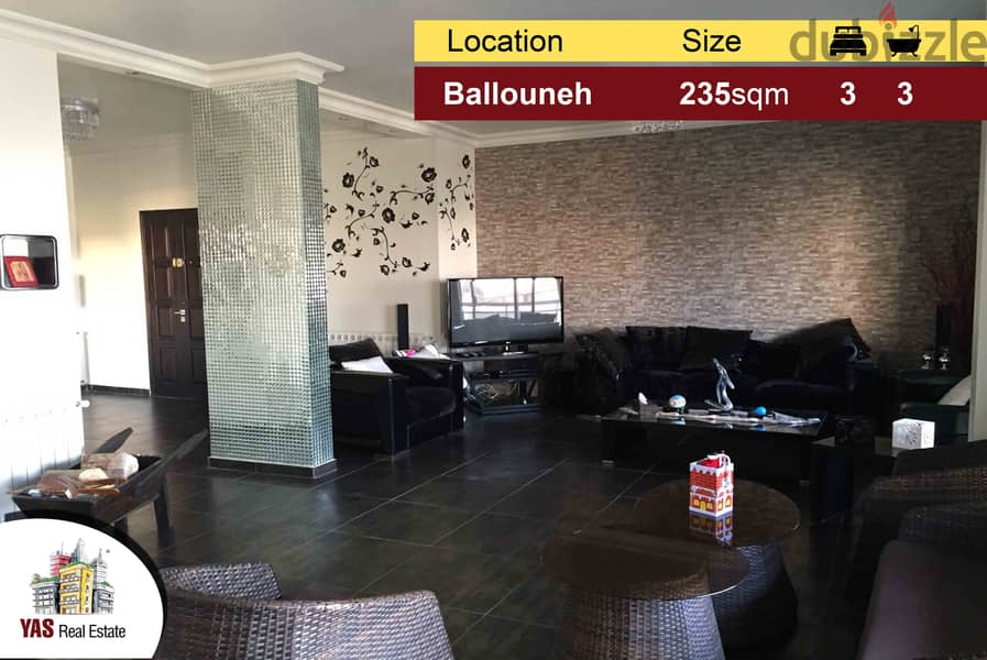 Ballouneh 235m2 | Upgraded | Super Luxury | Prime Location | View | MY 0