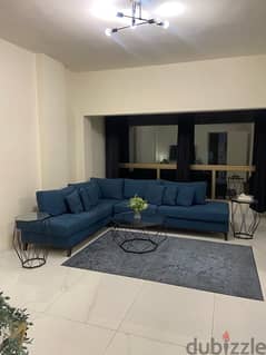 living room with coffee table and side tables