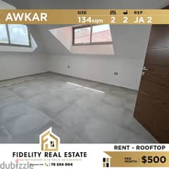 Rooftop apartment for rent in Awkar JA2