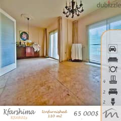 Kfarshima | 4 Balconies | 2 Bedrooms Apartment | Parking Spot | Catch
