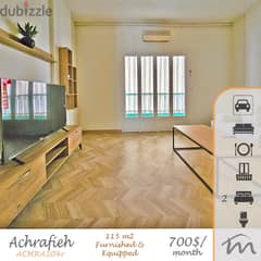 Ashrafieh | Furnished & Equipped 2 Bedrooms Ap | Balcony | Parking