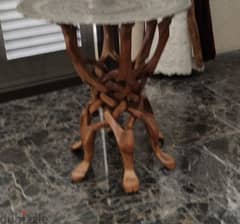 Hand carved Mahogany wooden stand.