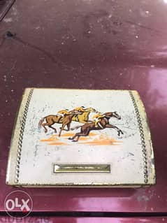 Vintage Tin Box - Horse Race - 1950s 0