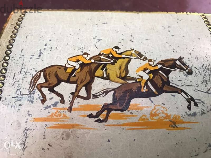 Vintage Tin Box - Horse Race - 1950s 2