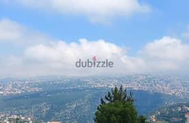 1037 SQM Prime Location Land in Ain Alak Metn with Sea & Mountain View