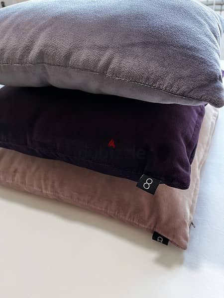 3 purple shades pillows 2