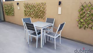 outdoor aluminum table set
