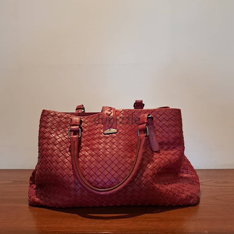 Bottega Veneta - 66618 burgundy Intrecciato Handbag (HB0002) 1