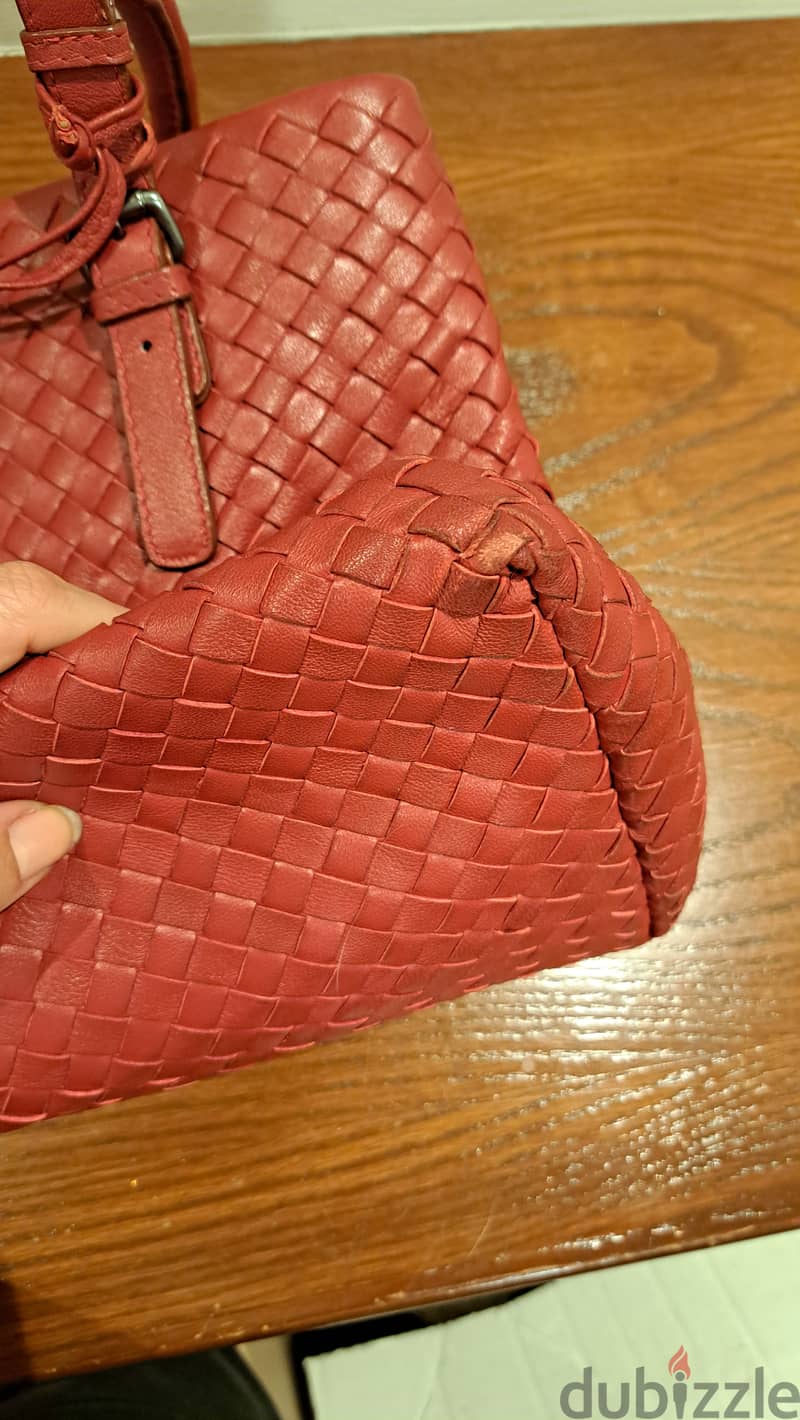 Bottega Veneta - 66618 burgundy Intrecciato Handbag (HB0002) 7