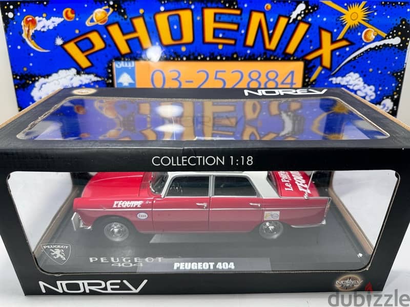 1/18 diecast Peugeot 404 Directeur De Course Tour De France By Norev 1