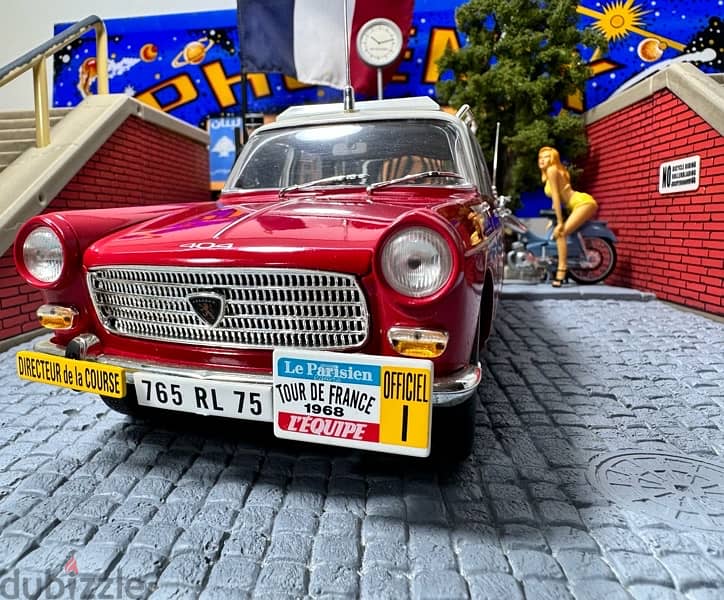 1/18 diecast Peugeot 404 Directeur De Course Tour De France By Norev 6