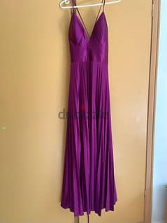new purple satin dress