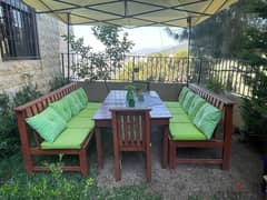 outdoor table طاولة خشبية طاولة حديقة