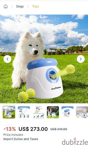 PETPRIME automatic ball launcher mimi hyper Fetch/3$ delivery 1