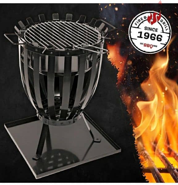 LANDMANN fire basket, made of steel, with base plate/3$ delivery 0