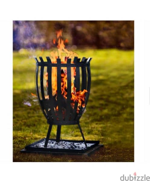 LANDMANN fire basket, made of steel, with base plate/3$ delivery 3