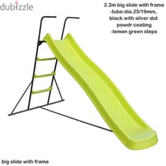 2.2m outdoor slide in lemon green color