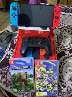 Nintendo swetsh oled like new 320gb space 64 console and 256 microsd