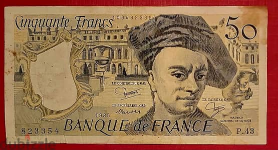 France 1985 50 francs Quentin De La Tour. P-152