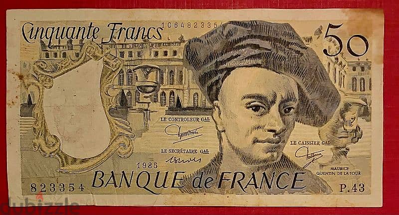 France 1985 50 francs Quentin De La Tour. P-152 0