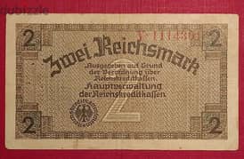 Germany WWII 1940 2 Reichsmark. P-R137