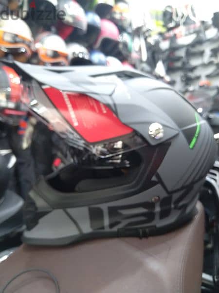 Helmet IBK duel visor system certified DOT 3