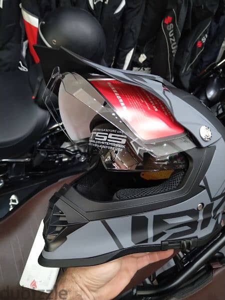 Helmet IBK duel visor system certified DOT 8