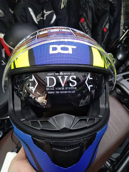 Helmet IBK duel visor system certified DOT 13