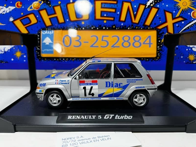 1/18 diecast Renault 5 GT TURBO Tour De Corse #14 by Norev 4