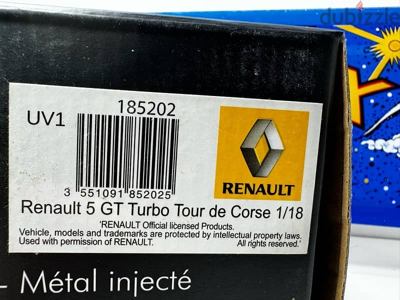 1/18 diecast Renault 5 GT TURBO Tour De Corse #14 by Norev 12