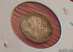 Australia 1943 silver 3 pence