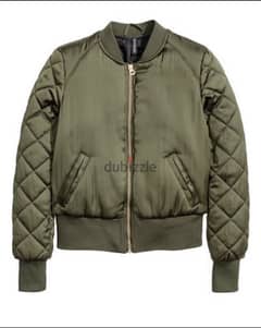 Olive green bomber jacket from H&M