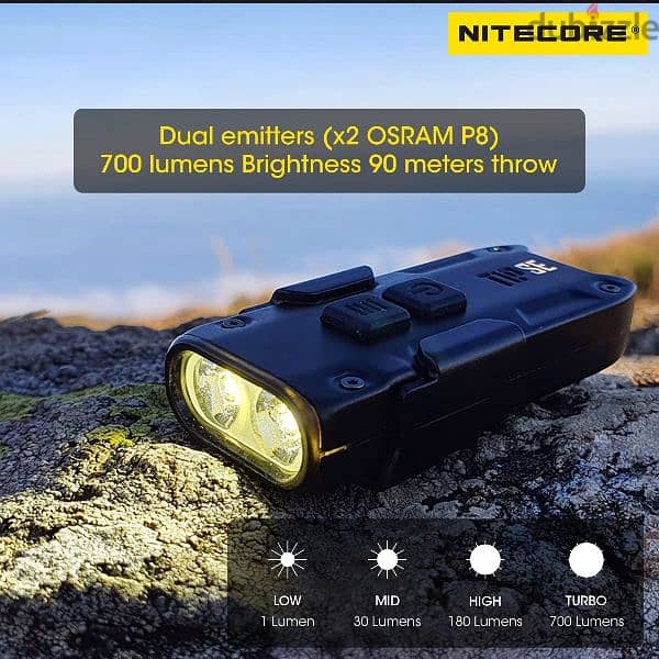 Nitecore TIP SE 700 Lumen USB-C Rechargeable Keychain Flashlight 0