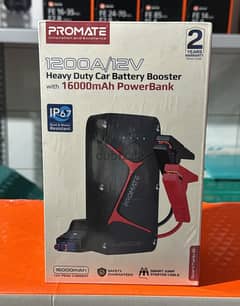 Promate spark Tank-16 1200A/12v Car Battery Booster With 16000mAh Powe