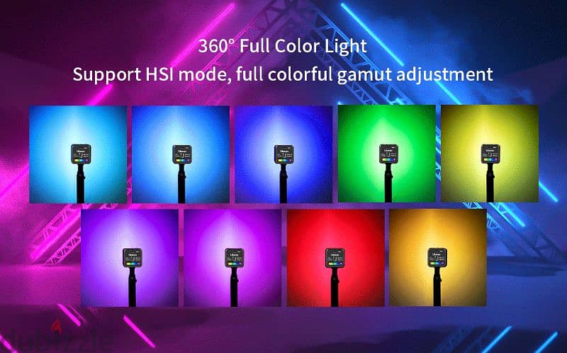 Ulanzi L2 COB RGB LED Video Light, 360° Full Color Portable Led Light 9