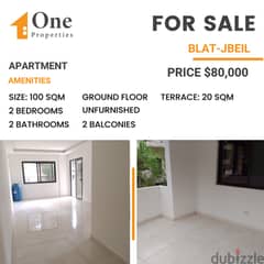 Brand new Apartment for SALE, in BLAT/JBEIL; 2 min from highway.