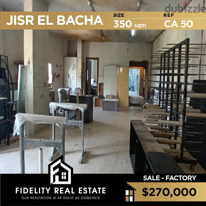 Factory for sale in Jisr El Bacha CA50 0