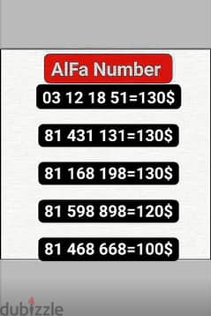 special AlFa Number
