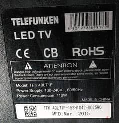 Telefunken LED TV 50inch