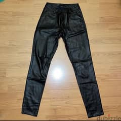leather pants with soft fabric on the inside