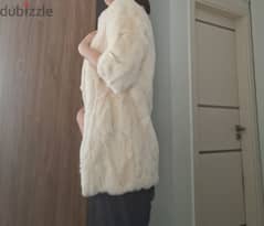 Rabbit off white coat (real fur)